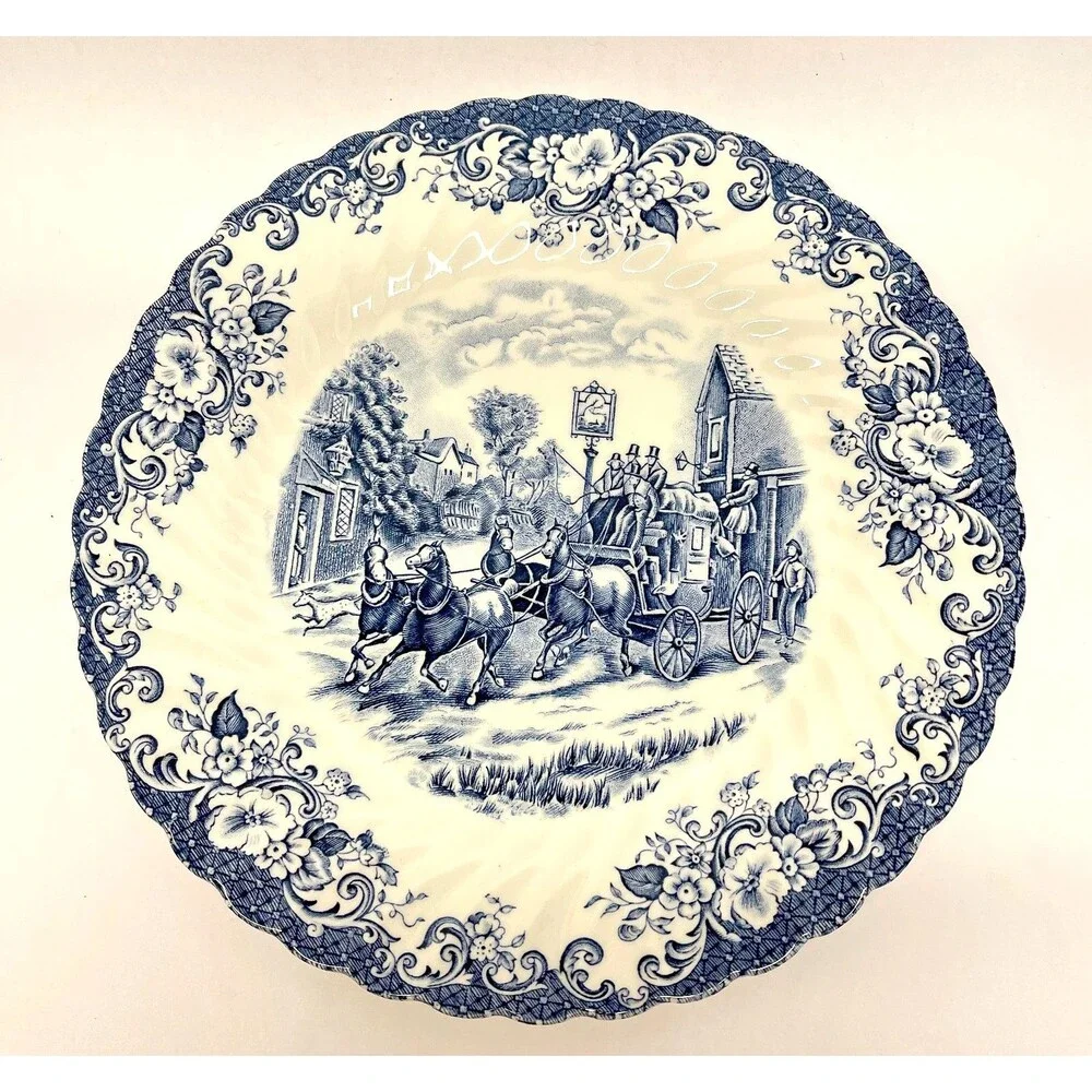 Johnson Brothers (Hanley) Ltd. Blue and White Coaching Scenes 10